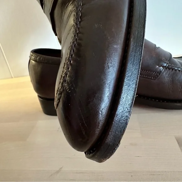 Bontoni Men’s Brown Leather Loafers (Size 9) - Picture 5 of 6